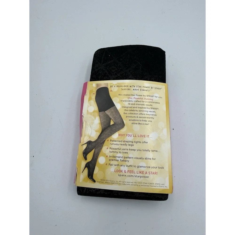 Spanx Star Power Center-Stage Shaping Tights Womens Size A Noveau Patterned NWT